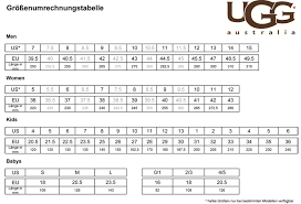 Cozy Colours Sizes Australian Ugg Boots Pty Ltd Size Chart