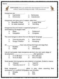 Kangaroo Facts Worksheets Habitat Species Diet For Kids