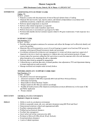 support clerk resume samples velvet jobs