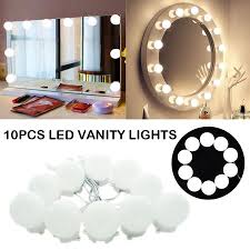 Greensen 10pcs Led Makeup Mirror Light Kit Cosmetic Vanity Mirror Lights With Dimmable Light Bulb Walmart Canada