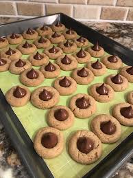 Homemade Peanut Butter Crinkle Cookies With Hershey Kisses Food