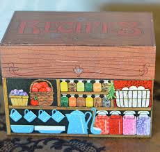 Vintage Hallmark Tin Recipe Box By Oldgreenlion On Etsy 25 00 Tin Recipe Box Recipe Box Metal Recipe Box