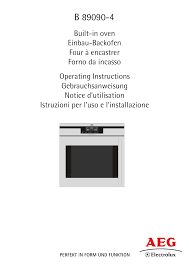 The child lock when the child lock is on the oven cannot be turned on accidentally. Aeg Electrolux B89090 4 User Manual Manualzz