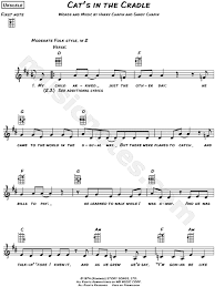 A c well a child arrived just the other day d a he came to the world in the usual way. Music Sheet Sheet Music For Cats In The Cradle