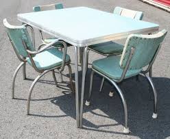 Vtg 50s Formica Table 4 Chairs Mid Century Atomic Retro Dinette Dining Chrome Vintage Dining Set Retro Dining Table Vintage Kitchen