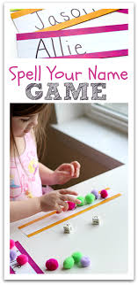 Spell Your Name Spelling Game No Time For Flash Cards Preschool Names Preschool Activities Preschool Fun
