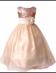 Sequined Rose Gold Flower Girl Dress Gold Flower Girl Dresses Flower Girl Dresses Bridesmaid Dresses