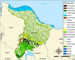 Gambar Peta Ilustrasi Area Karawang dan kemungkinan lokasi pencarian Kepala Kambing