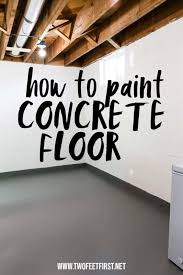 Basement floor paint must be tough, but please do not use exterior paint inside your home (read about the danger). How To Paint A Concrete Floor In A Basement Twofeetfirst