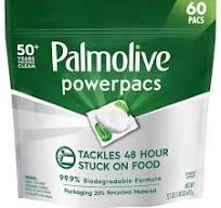 Palmolive PowerPacs Dishwasher Pods, 99.9% Biodegradable Formula in  Dishwasher Tabs With No Added Fragrance - 60 count