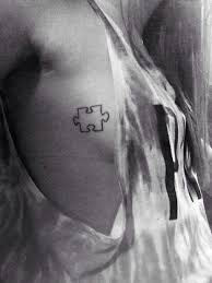 Autism Puzzle Piece Tattoo Black And White Autism Awareness Puzzle Piece Side Tattoo Autism Tattoos Tattoos Puzzle Tattoos