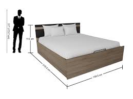 Standard bed sizes are based on standard mattress sizes, which vary from country to country. Buy Zen Queen Size Bed Hydraulic Storage In Grey Godrej Interio