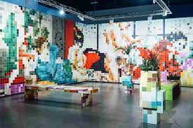 tobias rehberger tiles pixelated pornographic landscape at art basel miami  beach