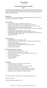Covering letter for document controller job application two types of writing required for assembling a portfolio include descriptive and analytical best place to find free resume example and writing. Construction Document Controller