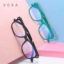 Vcka Tr90 Blue Light Kids Glasses For Boy Girl Child Optical Frame Transparent Glasses Anti Glare Computer Presc Kids Glasses Eyewear Girl Prescription Eyewear