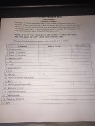 If it is greater then it is ionic. Write Formula Or Name For Each Compound And Tell If Chegg Com