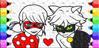 Download and print free cat noir and ladybug coloring pages. Miraculous Ladybug And Cat Noir Coloring Book Ninos Para Android Apk Descargar