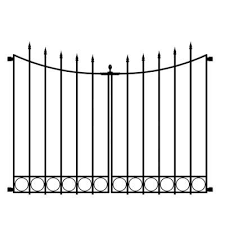 Beaumont No Dig 40 4 In H X 53 7 In W Black Steel Decorative Fence Gate 860169 The Home Depot Fence Panels Fence Gate Steel Fence