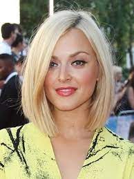 Fearne Cotton S Shoulder Length Blonde Bob Front View Celebrity Hair Colors Thick Hair Styles Hair Styles