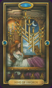 If the hermit or the sun (card #19) are in a reading with the nine of swords, the loneliness and responsibility aspects of your miasma are amplified. Nine Of Swords Tarot Card Meaning