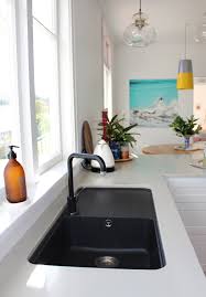 black kitchen sink