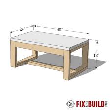 Paint it a beautiful color or leave the natural wood look. Diy Concrete Top Outdoor Coffee Table Plans Fix This Build That