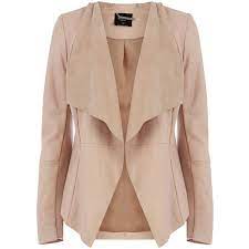 Oasis Leather Waterfall Jacket 275 Liked On Polyvore Featuring Outerwear Jackets Blazers Waterfall Leather Jacket Waterfall Jacket Coats Jackets Women