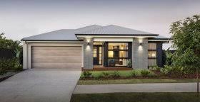 Past the towering trees, we find the outside of the single story house standing a beautiful combination of wood and stone. Single Storey House Designs Queensland Brighton Homes