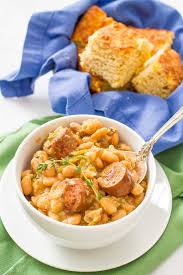 Tell people about this deliciously simple meal and help everyone eat healthy. Slow Cooker White Beans And Sausage Family Food On The Table