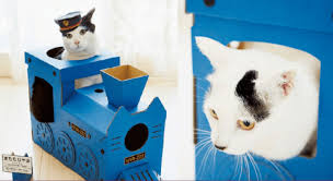 Turn Your Cat Into A Cute Train Conductor With These Cardboard Scratcher Trains Cat Training Scratching Cat Scratching Post Cardboard Cats