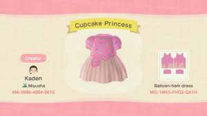 Cupcake Dress Custom Crossing Animal Crossing Game Animal Crossing Qr Codes Clothes Animal Crossing Qr
