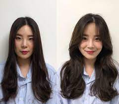 The decision to cut off a sizable amount of hair or get bangs are separately two major hair decisions, but to do both at once is commitment. How Hard Is It To Maintain The Korean Curtain Bangs Hairstyle Shown On The Right My Hair Is Currently St Haircuts Straight Hair Hair Styles Korean Long Hair