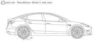 It is the second vehicle based on the model 3 sedan platform. Autocad Drawing Tesla Inc Model 3 Tesla Motors Electric Car Side Dwg