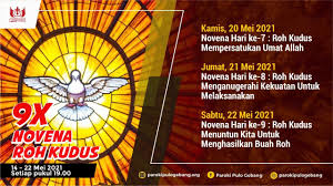 Southwest german radio symphony orchestra variations and fugue on a theme of mozart op 132 vi variation 5. Novena Roh Kudus Hari Viii 21 Mei 2021 Paroki Pulo Gebang Keuskupan Agung Jakarta