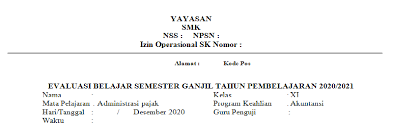 Pada kesempatan kali ini ppkncoid akan memberikan ulasan mengenai contoh soal uts pkn kelas 11 semester 2 yuk simak dibawah ini. Contoh Soal Ulangan Semester Ganjil Administrasi Pajak Kelas 11 Wali Computer