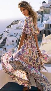 Bohemian Floral Print Bohemian Dress Women Fashion Bohemian Summer Dresses Boho Dresses Beach Fashion Ropa Y Accesorios Ropa Hippie Moda Primavera Verano