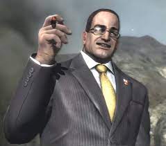 At the ending of the game senator armstrong punts him like a football, making this a literal example. Steven Armstrong Metal Gear Wiki Fandom