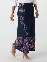 Floral Border Maxi Skirt Dressbarn Maxi Skirt Skirts Maxi
