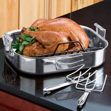 All Clad Stainless Steel Roaster Set Chefscatalog Com Thanksgiving Essentials Roaster Food