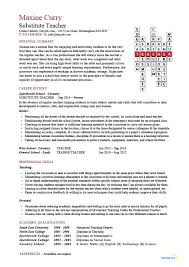 Substitute Teacher Resume Example Template Sample Teaching Pupils Education Jobs School