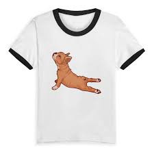 Amazon Com French Bulldog Yoga Dog Unisex Childrens Short