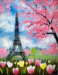 Painting Ideas On Canvas For Beginners Spring 70 New Ideas Canvas Art Projects Paris Painting Paris Canvas