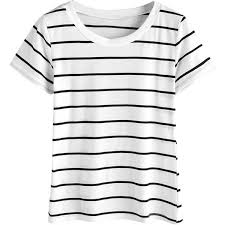 Black And Grey Striped Shirt Womens Makemechic Women S Casual Loose Striped Short Sleeve T Shirt Tee Top 39 Pen Liked On Polyvore Feat Striped Shirt Women White Short Sleeve Tops Casual Women
