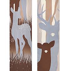 Amazon Com Deer Family Wooden Growth Chart Woodland