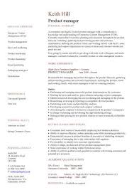 Product Manager Cv Sample