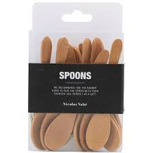 Set De 12 Cuilleres En Bambou Naturel Bambou Artisanal Cuillere