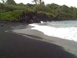 Nestled between black lava cliffs and framed by tropical flora, wai'anapanapa beach provides dramatic contrasts and colorful surroundings. Black Sand Beach On The Road To Hana Maui Hawaii June 2011 Youtube