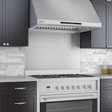 When your backsplash spans the entire length of the countertops, you have the ability to make a strong statement in silver. Stainless Steel Backsplash 36 Inch Ancona Home