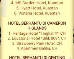 Sambung sahaja port dickson malaysia. Hotel Berhantu Di Cameron Highlands