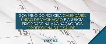 Resumo esquemático (calendário do adulto e do idoso). Crefito 2